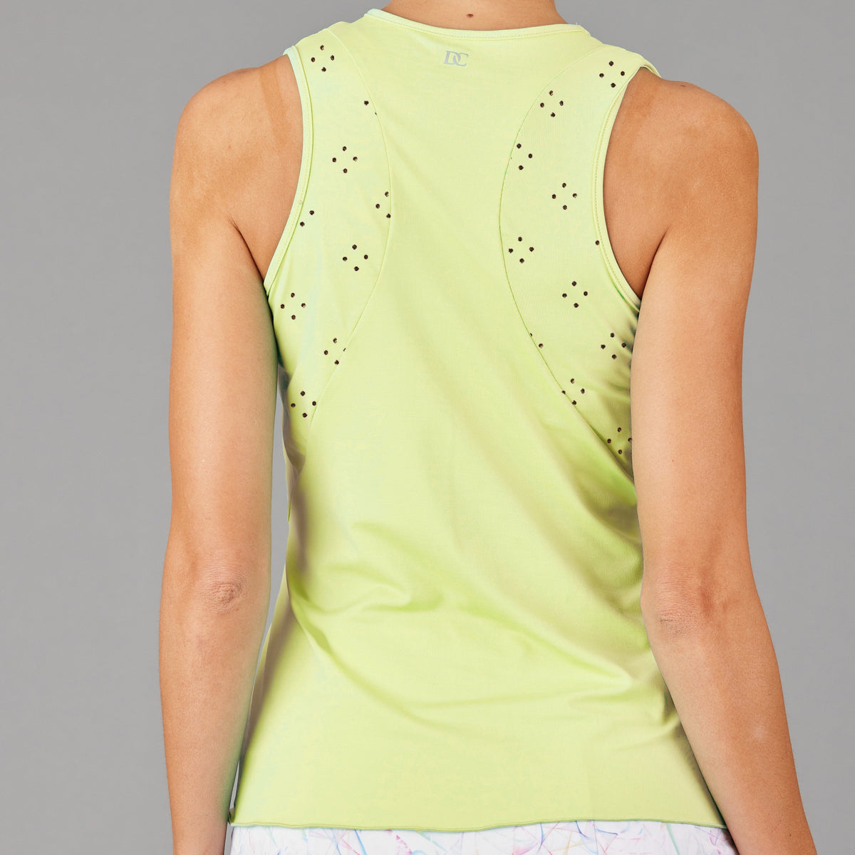 Eyelet Performance Tank (sunny) | Denise Cronwall Activewear