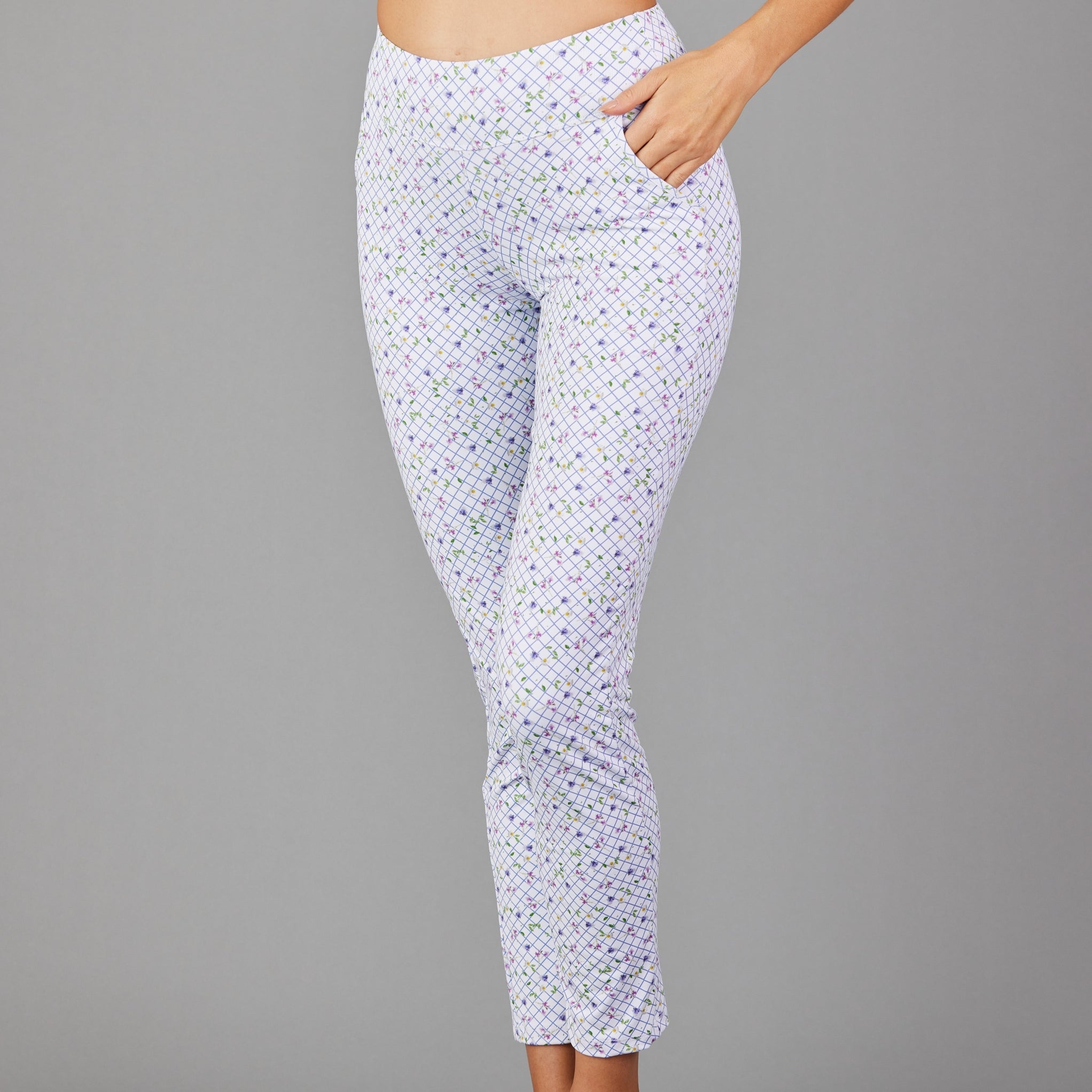 Notebook Crop Pant (floral print) - Main Image
