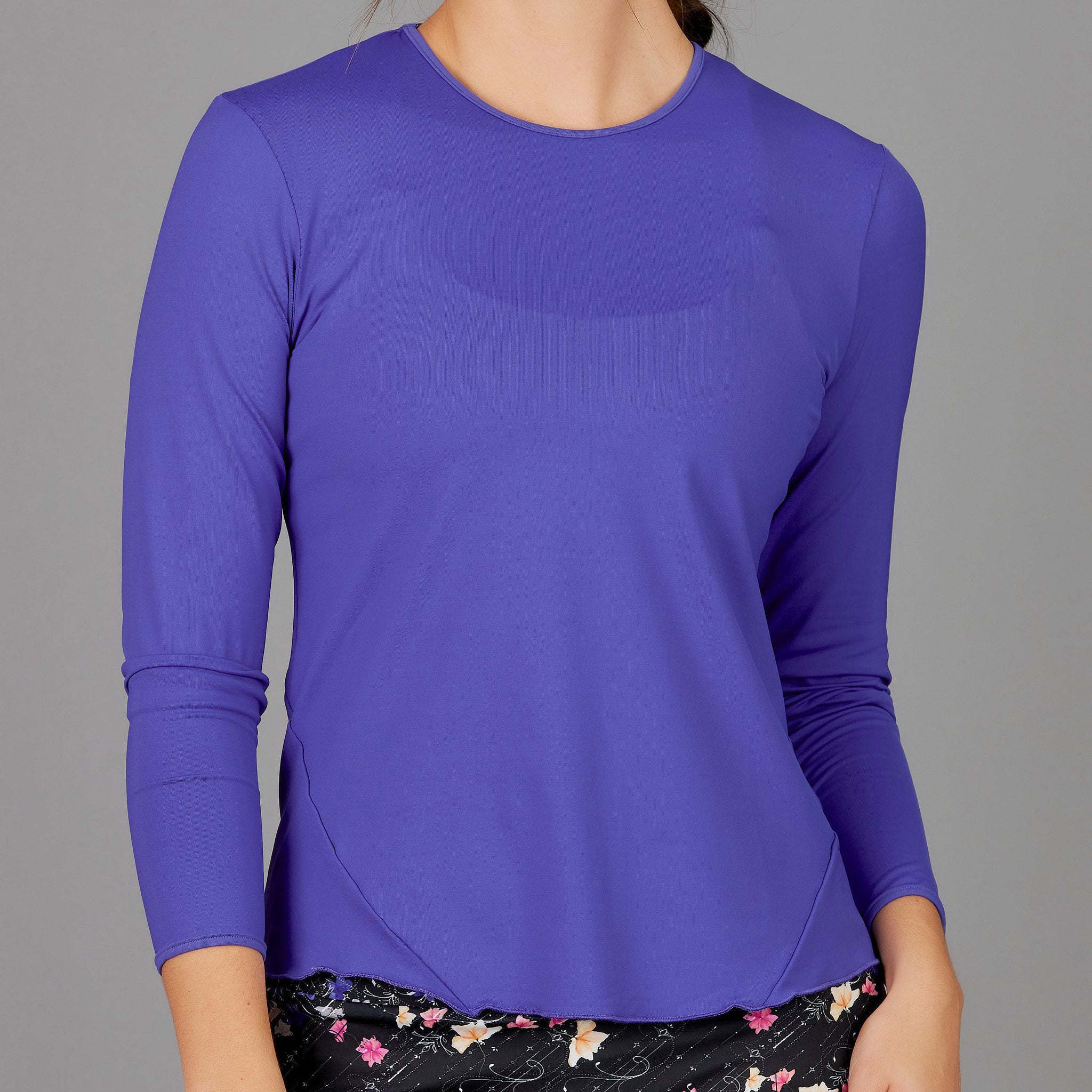 d.i.a. トップス Dahlia Long-Sleeve Top (royal blue) | Denise Cronwall Activewear