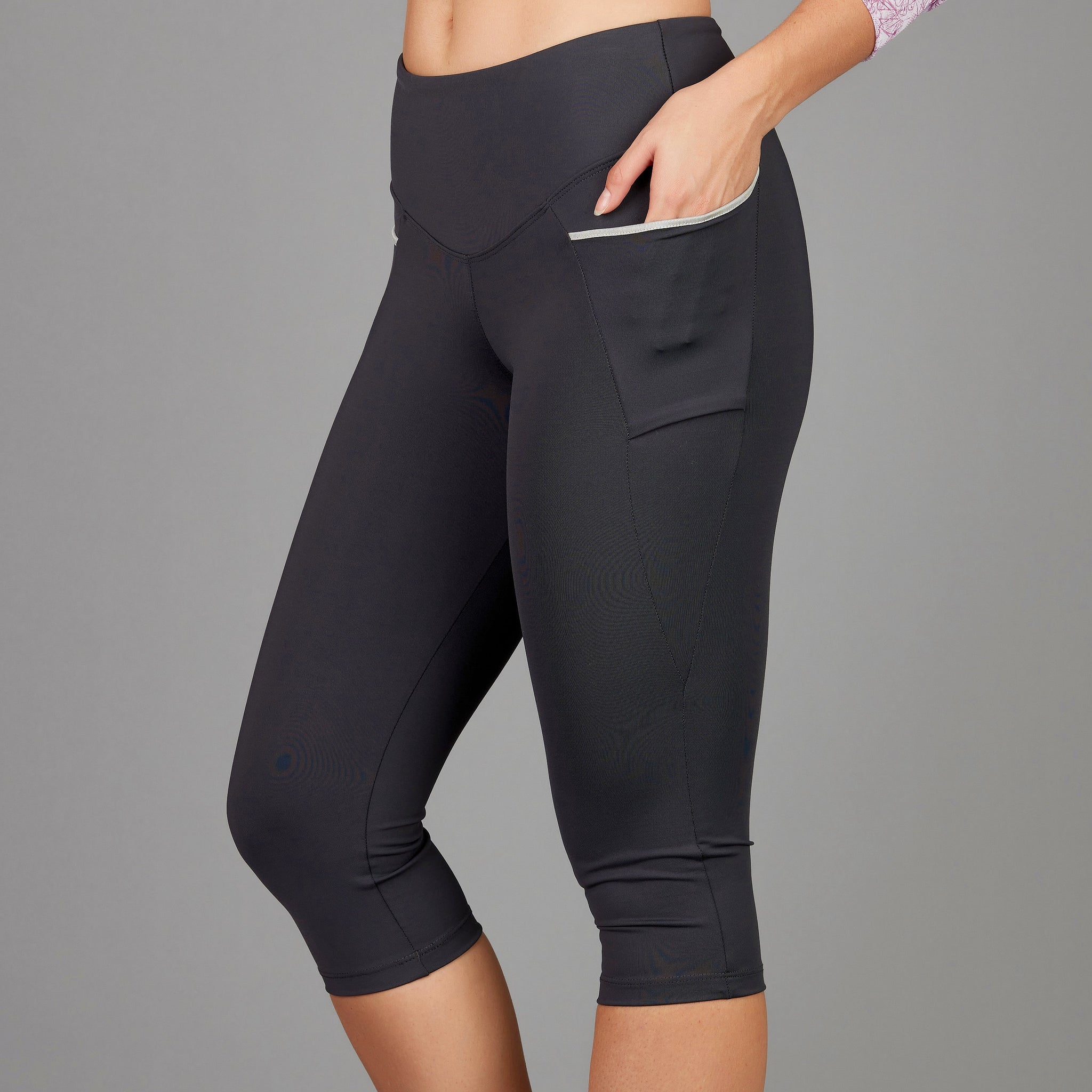Denise Cronwall Inverted Pocket Capri Leggings Womens Tennis Capri Leggings S