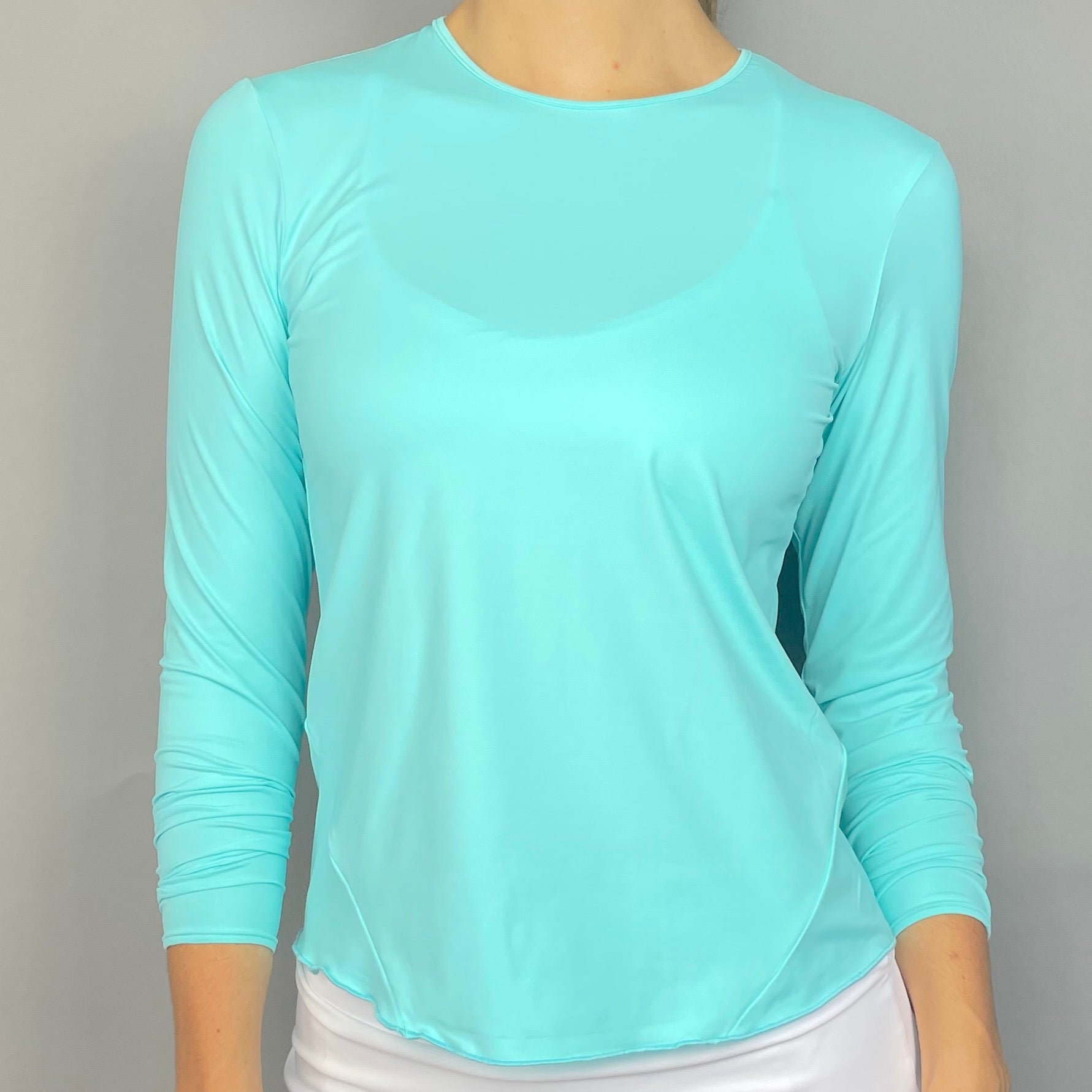 Cyan Long-Sleeve Top (turquoise)