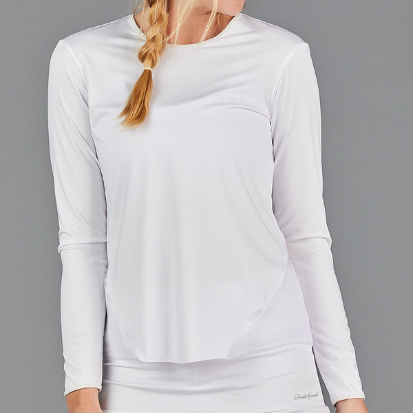 Determ Collagen Ruched Long Sleeve ホワイト Determ Collagen Ruched Long Sleeve ホワイト Collagen Back Ribbon