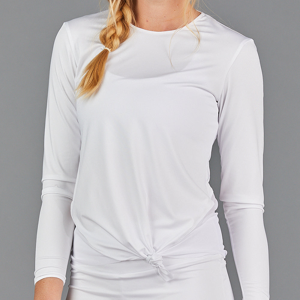 Knotted long sleeve top shop