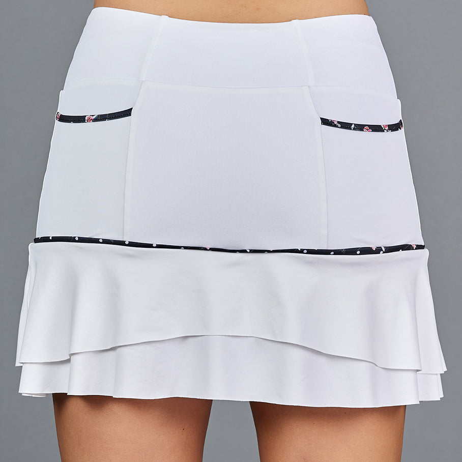 Women's White Skort with Pockets