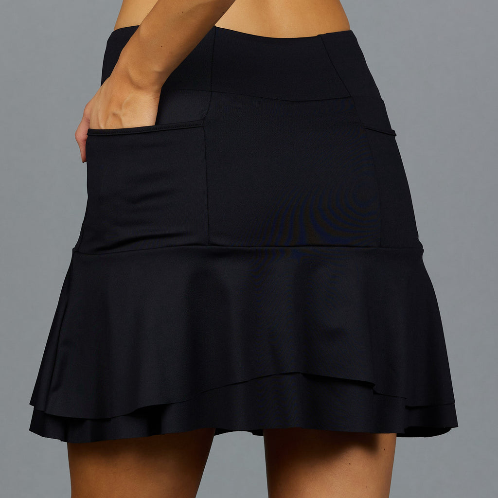 All Black Long Golf Skort