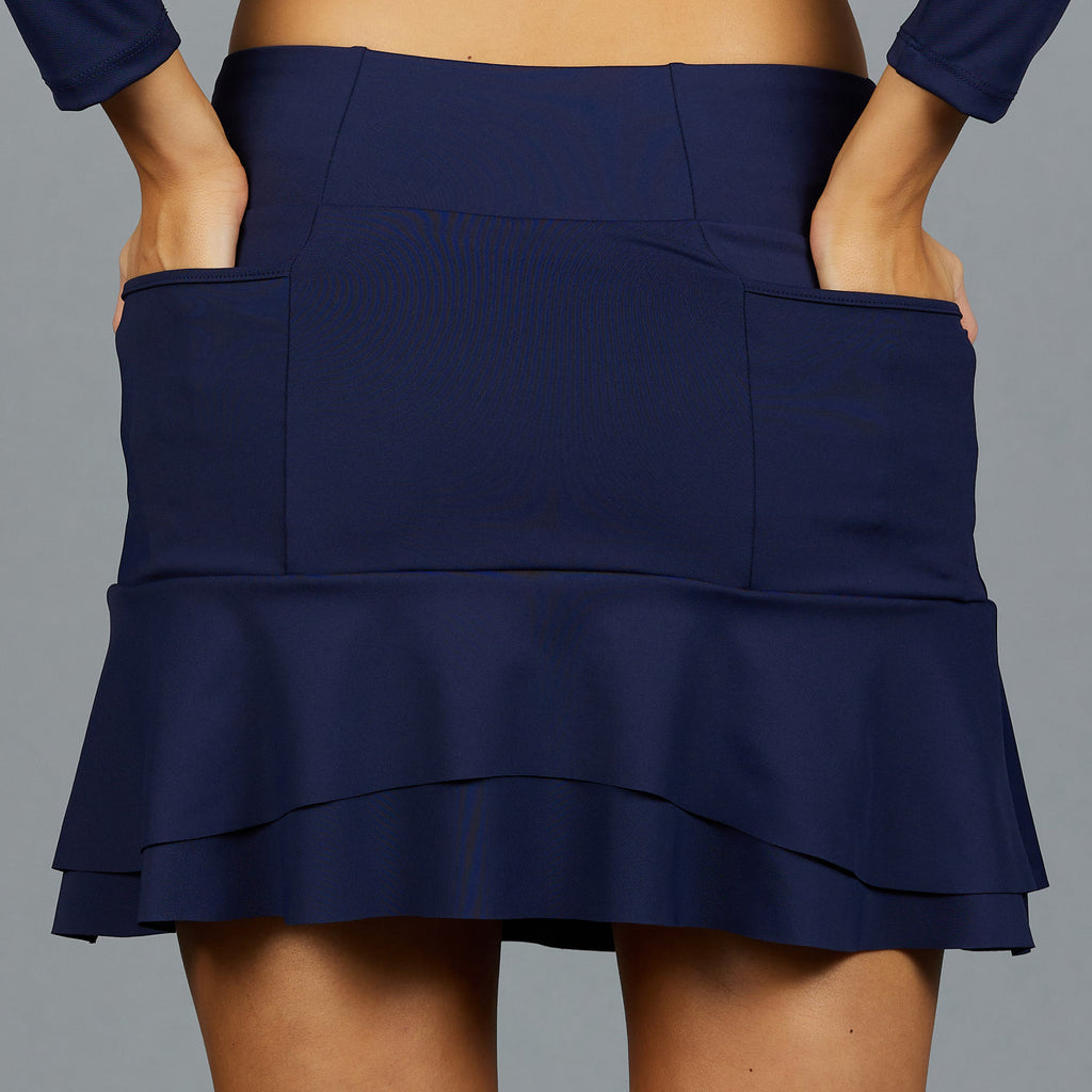 Navy Long Golf Skort