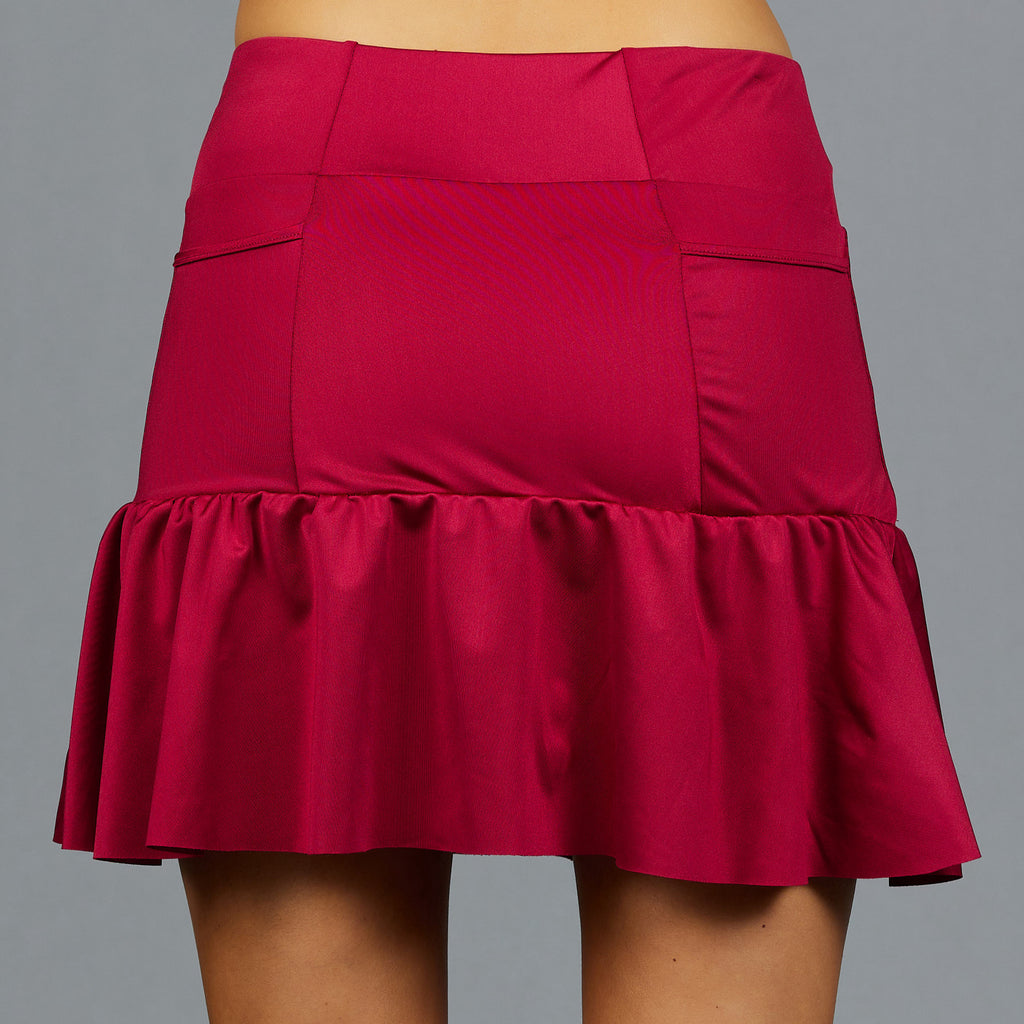 Red Tennis Golf Long Skort